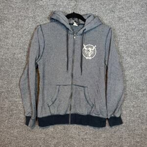 Stone Brewing Hoodie Adult‎ Small Blue Full Zip Hooded Sweatshirt Brewery Beer
